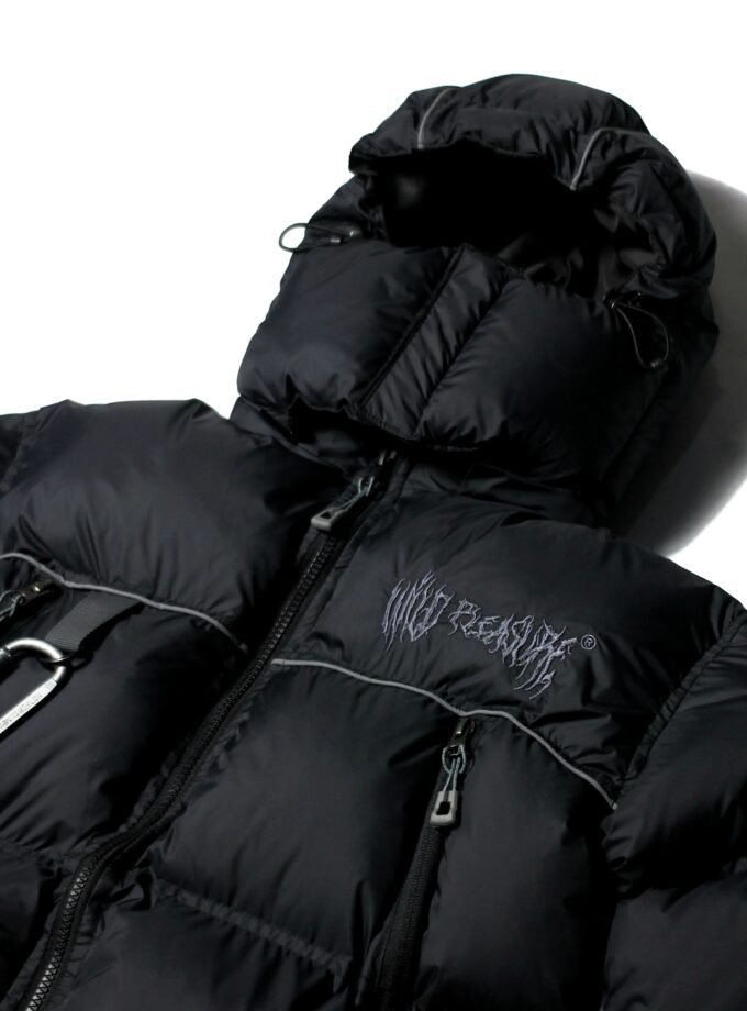 Wild Pleasure - Wild Puffer Jacket Boxy Fit V.4 Briminggham"Black"Gorpcore UK Drip Roadman Bulang