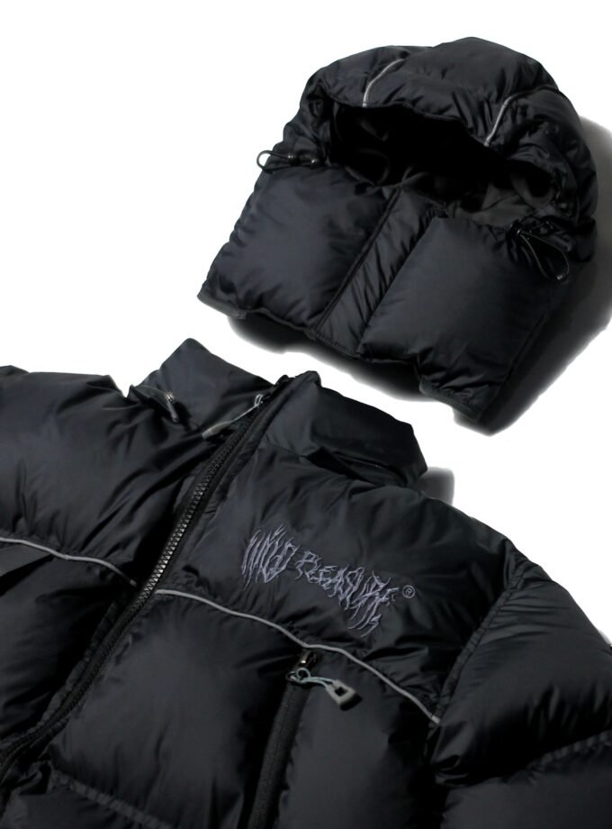 Wild Pleasure - Wild Puffer Jacket Boxy Fit V.4 Briminggham"Black"Gorpcore UK Drip Roadman Bulang