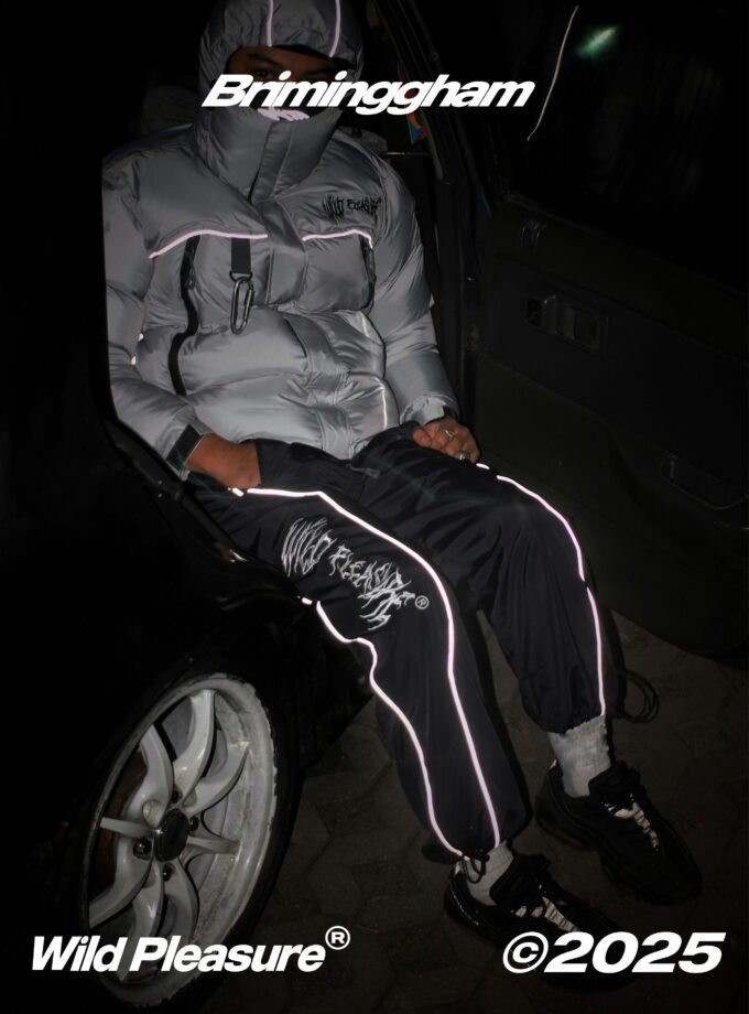 Wild Pleasure - Wild Puffer Jacket Boxy Fit V.4 Briminggham"Silver" Limited Stock Gorpcore UK Drip Roadman