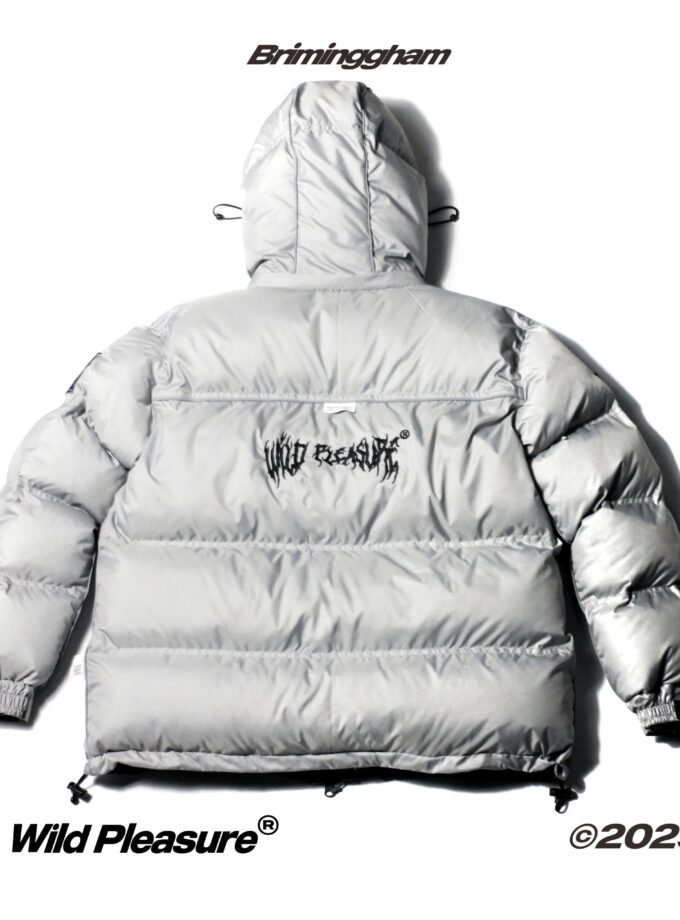 Wild Pleasure - Wild Puffer Jacket Boxy Fit V.4 Briminggham"Silver" Limited Stock Gorpcore UK Drip Roadman