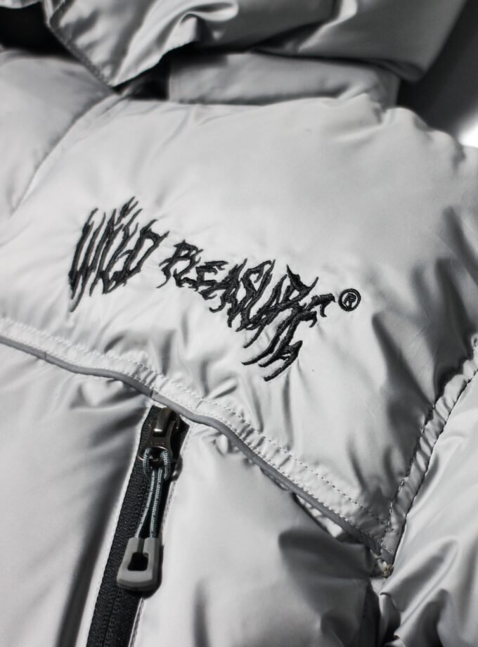 Wild Pleasure - Wild Puffer Jacket Boxy Fit V.4 Briminggham"Silver" Limited Stock Gorpcore UK Drip Roadman