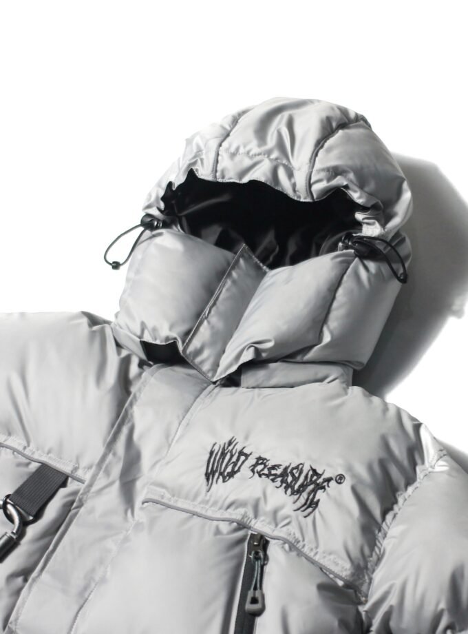 Wild Pleasure - Wild Puffer Jacket Boxy Fit V.4 Briminggham"Silver" Limited Stock Gorpcore UK Drip Roadman