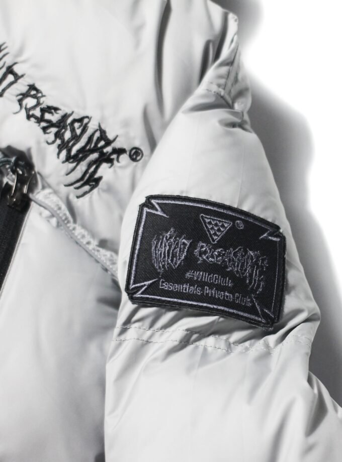 Wild Pleasure - Wild Puffer Jacket Boxy Fit V.4 Briminggham"Silver" Limited Stock Gorpcore UK Drip Roadman